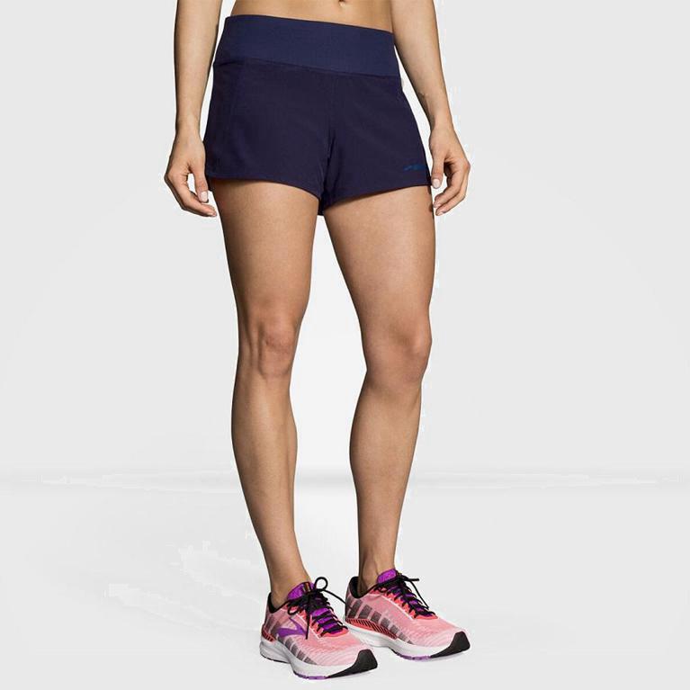 Brooks Chaser 3 Australia - Women's Running Shorts - Blue (370154-QGL)